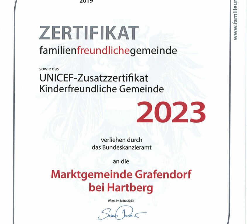 Zertifikat Familienfreundliche Gemeinde (002)