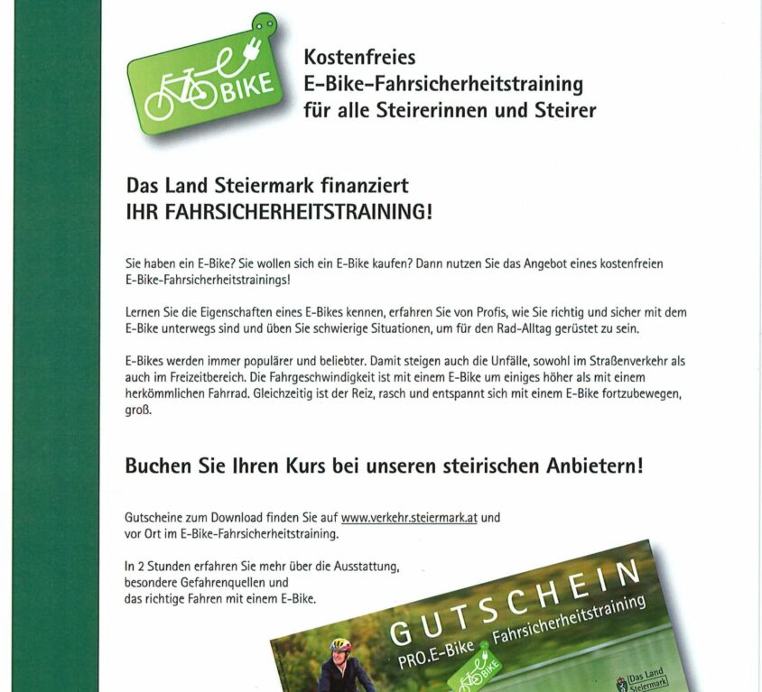 E-Bike-Fahrsicherheitstraining