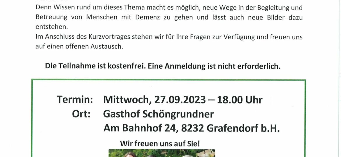 Infoabend Vergesslichkeit 2023