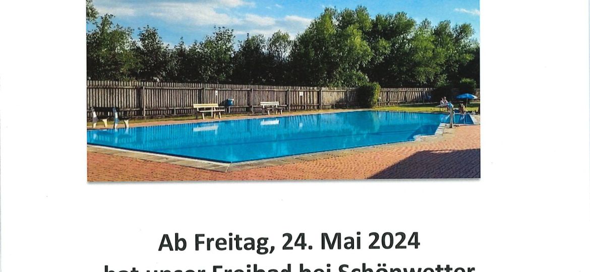 Freibad Eröffnung 2024