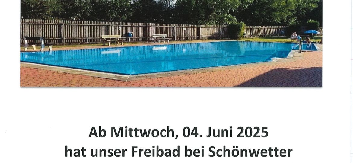 Freibad Eröffnung 2025