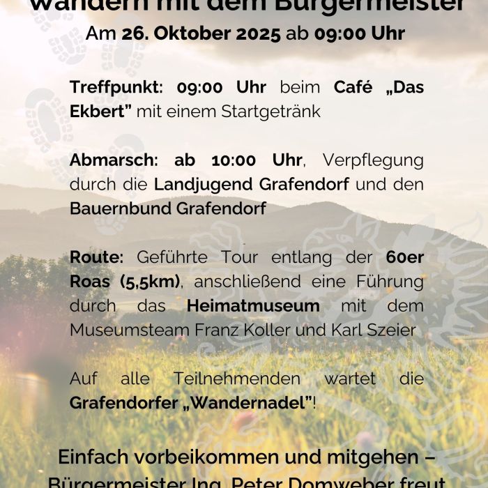 Wandern mit dem Bürgermeister