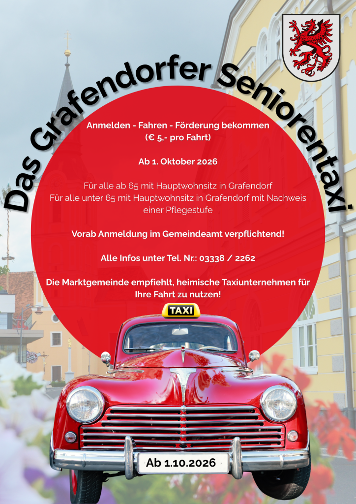 Grafendorfer Seniorentaxi Plakat